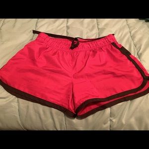 Hot pink athletic shorts